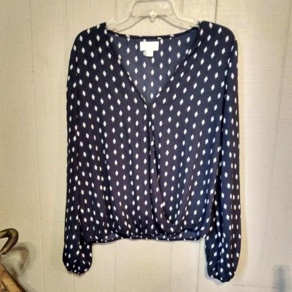 VIXBE Tanila Long Sleeve Top Blouse Large